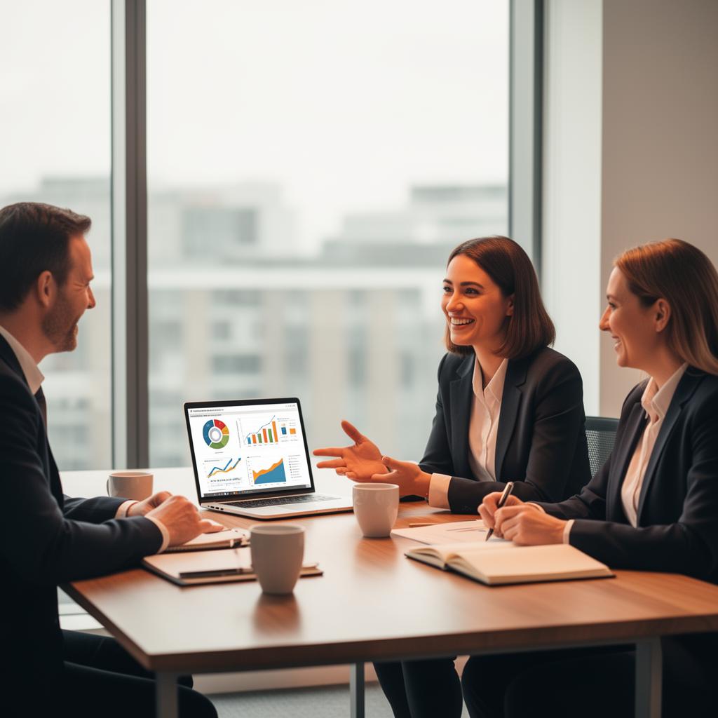 Strategy call between Dynamic Digital Marketing consultant and UK business owners